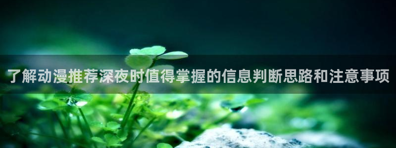 爱漫蛙:了解动漫推荐深夜时值得掌握的信息判断思路和注意事项配图