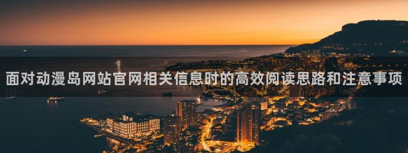 蛙漫2：面对动漫岛网站官网相关信息时的高效阅读思路和注意事项配图